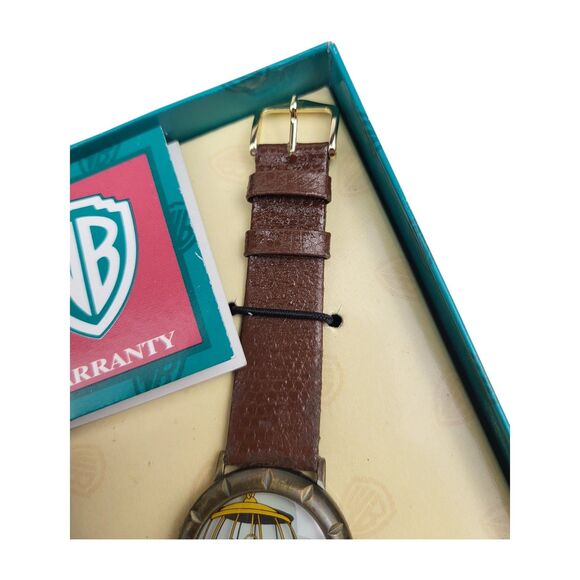 1994 Looney Toons Tweety And Sylvester Fossil Watch With Box Warner Bros main image 8